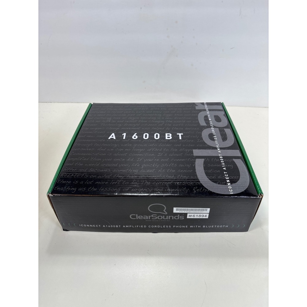 ClearSounds iConnect A1600BT Amplified Cordless Phone Bluetooth #61894 Open Box